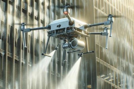 Pressure washing drone