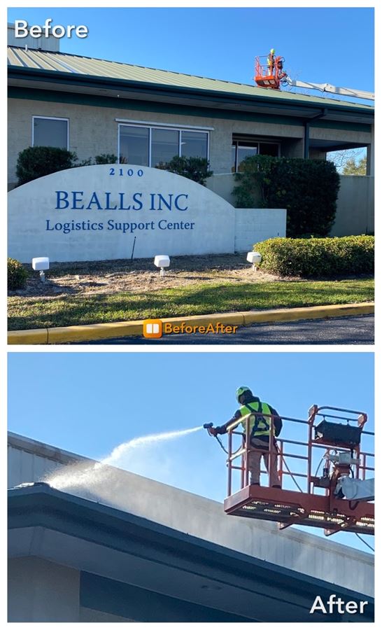Commercial Pressure Washing for Bealls Warehouse in Bradenton, FL